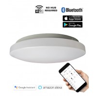 CLA-SMTOYS1: LED Smart White Round Dimmable Tri-CCT Oyster Light